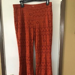 Lace flare pants